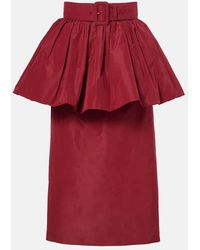 Patou - Bloom Ruffled Pencil Skirt - Lyst