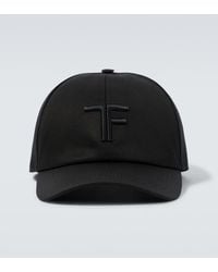 Tom Ford - Embroidered Canvas And Leather Cap - Lyst