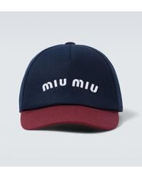 Miu Miu - Logo Cotton Drill Baseball Cap - Lyst