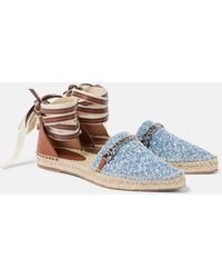 Stella McCartney - Gaia Denim Boucle Espadrilles - Lyst