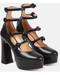 Gianvito Rossi - Mary Jane Leather Platform Pumps - Lyst