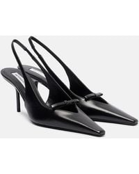 Victoria Beckham - 75 Leather Slingback Pumps - Lyst