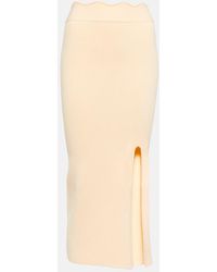 Galvan London - Delia Scalloped Midi Skirt - Lyst