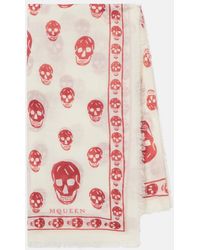 McQueen - Skull Wool Scarf - Lyst
