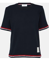 Thom Browne - Embroidered Cotton T-shirt - Lyst