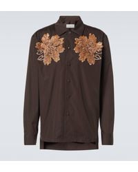 Dries Van Noten - Embroidered Cotton Shirt - Lyst