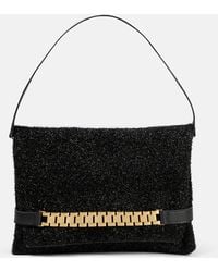 Victoria Beckham - Chain Medium Glitter Shoulder Bag - Lyst