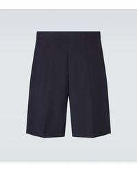 Prada - Wool And Mohair Bermuda Shorts - Lyst