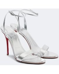 Christian Louboutin - Miss Z 100 Metallic Leather Sandals - Lyst