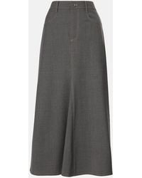 Brunello Cucinelli - Midirock Aus Einem Wollgemisch - Lyst