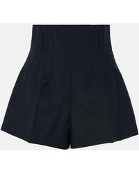 Prada - High-Rise-Shorts Aus Wolle Und Mohair - Lyst