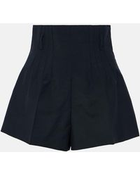 Prada - High-Rise-Shorts aus Wolle und Mohair - Lyst