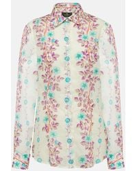 Etro - Camisa de algodon floral - Lyst