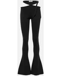 The Attico - Cutout Jersey Flared Pants - Lyst