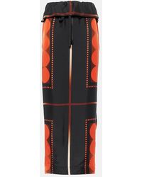 KHAITE - Lilila Printed Silk Maxi Skirt - Lyst