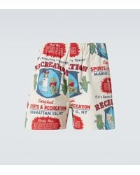 Bode - Enrichment Cotton Printed Shorts - Lyst