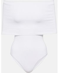 Alaïa - Off-Shoulder Knit Bodysuit - Lyst