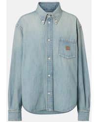 Miu Miu - Logo Chambray Shirt - Lyst