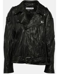Acne Studios - Linor Oversized Belted Leather Jacket - Lyst