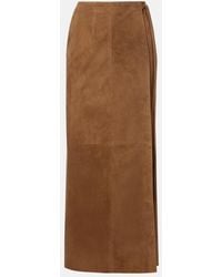 Nour Hammour - Leather Wrap Skirt - Lyst
