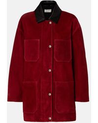 Nour Hammour - Jacke Barn Aus Veloursleder Mit Leder - Lyst
