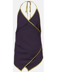 Dries Van Noten - Crepe Satin Wrap Top - Lyst