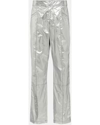 Isabel Marant - Anea High-Rise Coated Cotton Pants - Lyst
