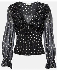 RIXO London - Bluse Lasca Aus Seide - Lyst
