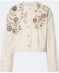 Veronica Beard - Emeren Embroidered Cotton Jacket - Lyst