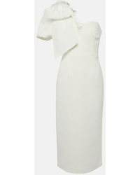 Rebecca Vallance - Bridal Bon Ami Bow-detail Midi Dress - Lyst