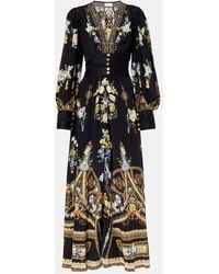 CAMILLA - Vestido Largo Ottoman Elegance De Seda - Lyst
