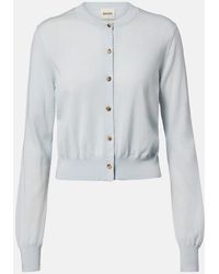 KHAITE - Tansy Cropped Wool And Cashmere Cardigan - Lyst
