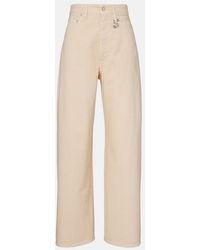 Sportmax - Siamese High-Rise Wide-Leg Jeans - Lyst
