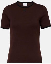 Courreges - T-Shirt Imprime En Coton A Logo - Lyst