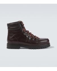 Manolo Blahnik - Janka Leather Lace-Up Boots - Lyst
