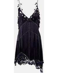 Isabel Marant - Ludna Embellished Silk Satin Minidress - Lyst
