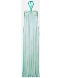 Missoni - Striped Halterneck Maxi Dress - Lyst