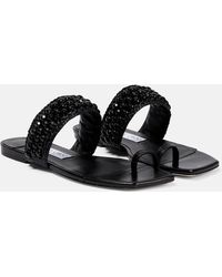 Jimmy Choo - Sandalen Amoure Flat Aus Raffiabast - Lyst