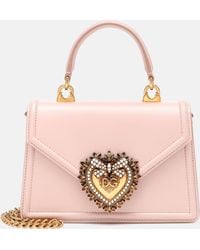 Dolce & Gabbana - Devotion Small Leather Shoulder Bag - Lyst