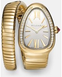 BVLGARI - Uhr Serpenti Tubogas Aus 18Kt Gelbgold Mit Diamanten Und Rubellit - Lyst