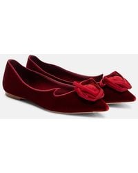 Roger Vivier - Rose Vivier Velvet Ballet Flats - Lyst
