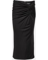 Versace - X Dua Lipa Gathered Jersey Midi Skirt - Lyst