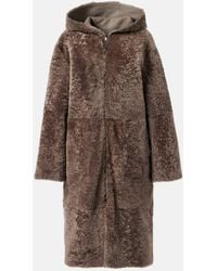 JOSEPH - Reversible Shearling And Leather Hooded Coat - Lyst