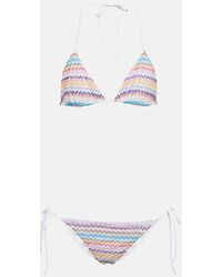 Missoni - Zig-zag Knit Triangle Bikini - Lyst