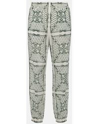 Tory Burch - Printed Cotton Trousers - Lyst