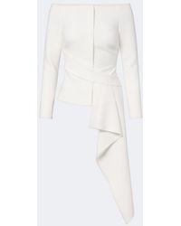 Roland Mouret - Asymmetric Off-Shoulder Crepe Jacket - Lyst