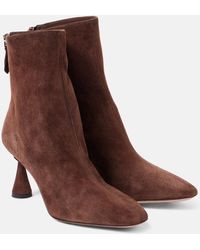 Aquazzura - Bottines Amore 75 En Daim - Lyst