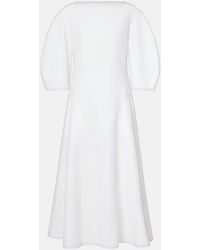 Jil Sander - Vestido Midi De Lino - Lyst