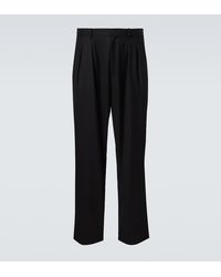The Row - Corley Virgin Wool Flannel Wide-Leg Pants - Lyst