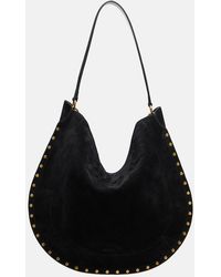 Isabel Marant - Oskan Soft Medium Suede Shoulder Bag - Lyst